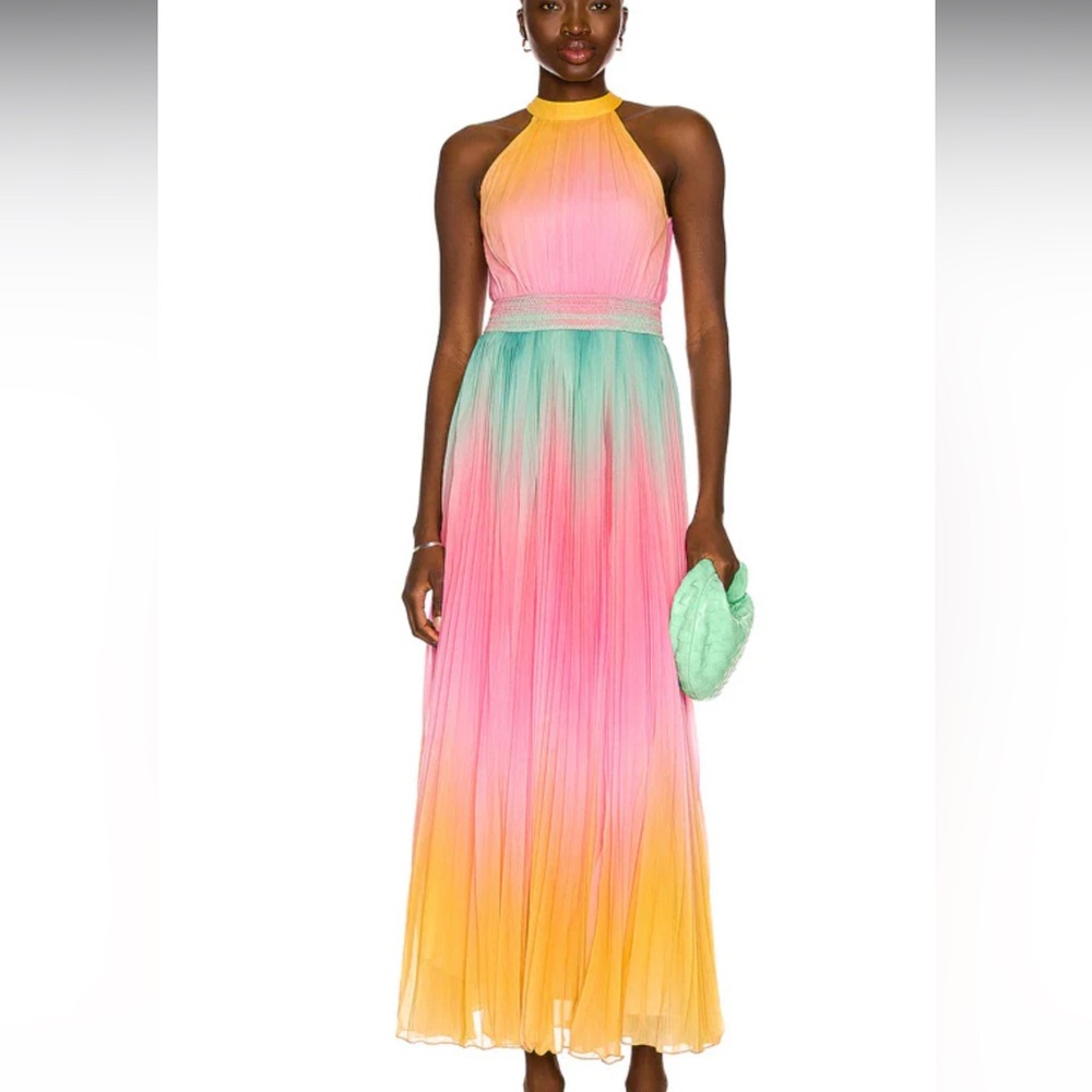 🌸 Boston Proper Sunrise Ombre
Pleated Maxi Dress Gown 🌸